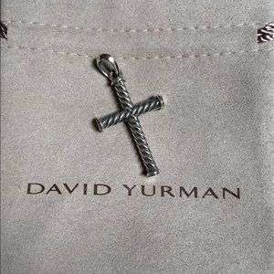 David Yurman cable cross pendant.